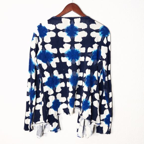 Tabitha Women’s Cardigan Large Boho Artsy Casual Classic Abstract Print Knit L - Picture 2 of 7